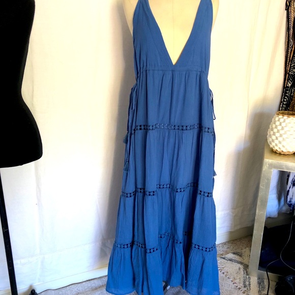 bloom Dresses & Skirts - Bloom Beachwear long cotton v neck sun dress size L